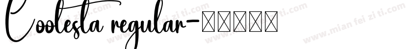 Coolesta regular字体转换